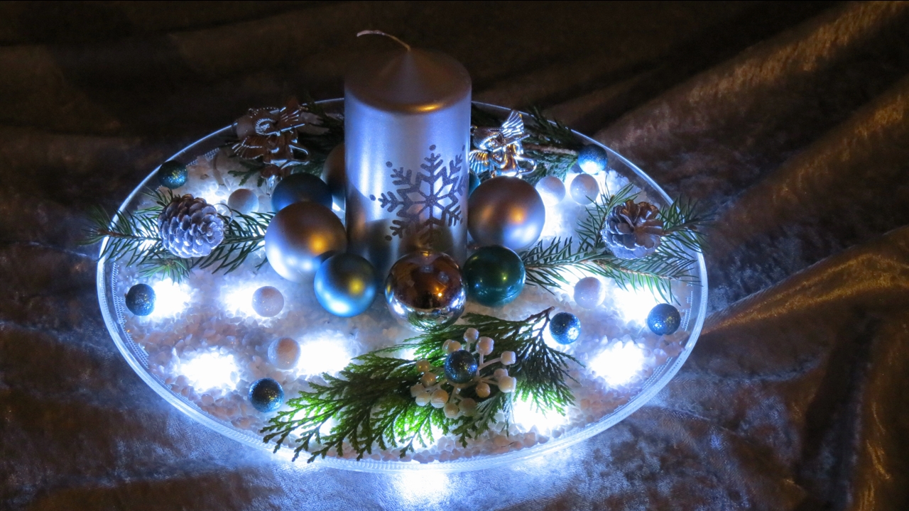 Deko Ideen f&uuml;r Weihnachten mit LED Lichterkette selbst basteln